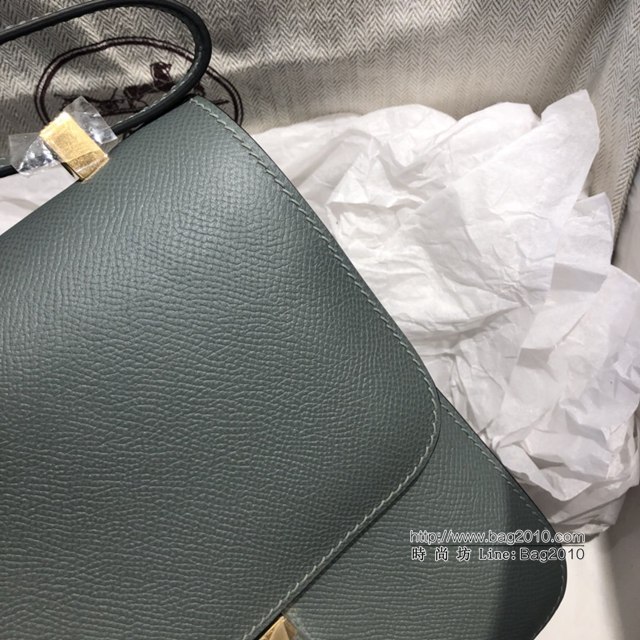 Hermes空姐包 愛馬仕Constance方胖子半手工 Epsom掌紋小牛進口皮 Hermes單肩斜挎包  tdh2102